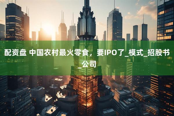配资盘 中国农村最火零食，要IPO了_模式_招股书_公司